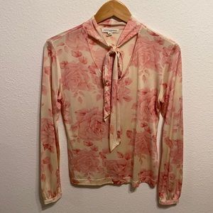 Banana Republic Silk Rose blouse size s